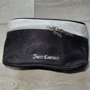 Juicy Couture Glittery Black and Silver Travel Bag